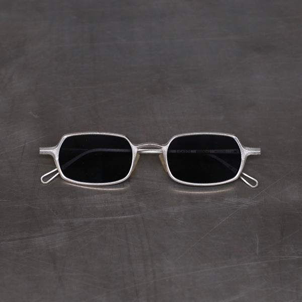 Rigards RG0083AG 925 silver hand work glasses RG-RG0083AG-CYWLKSHP sterling silver textured frame dark gray lens